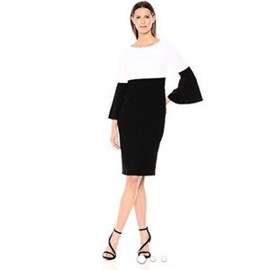 Work Calvin Klein black and white dress